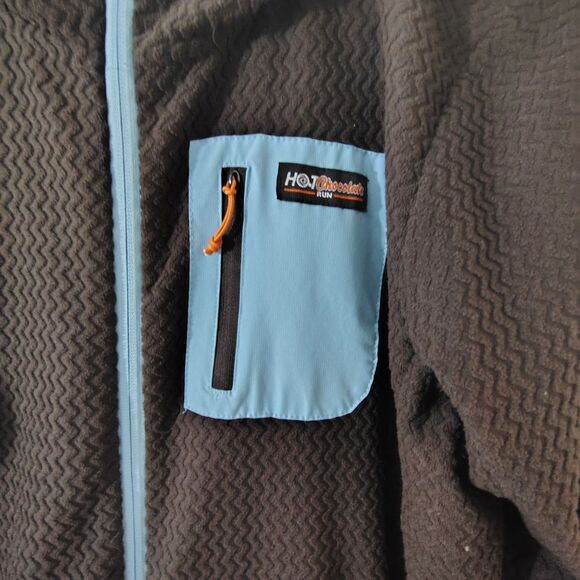 Hot Chocolate Run Jacket Women Brown Fleece Hoodie Zip Up Ventures Endurance XL - Picture 4 of 8